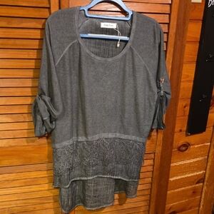 Simply Couture Charcoal Gray Women's Blouse